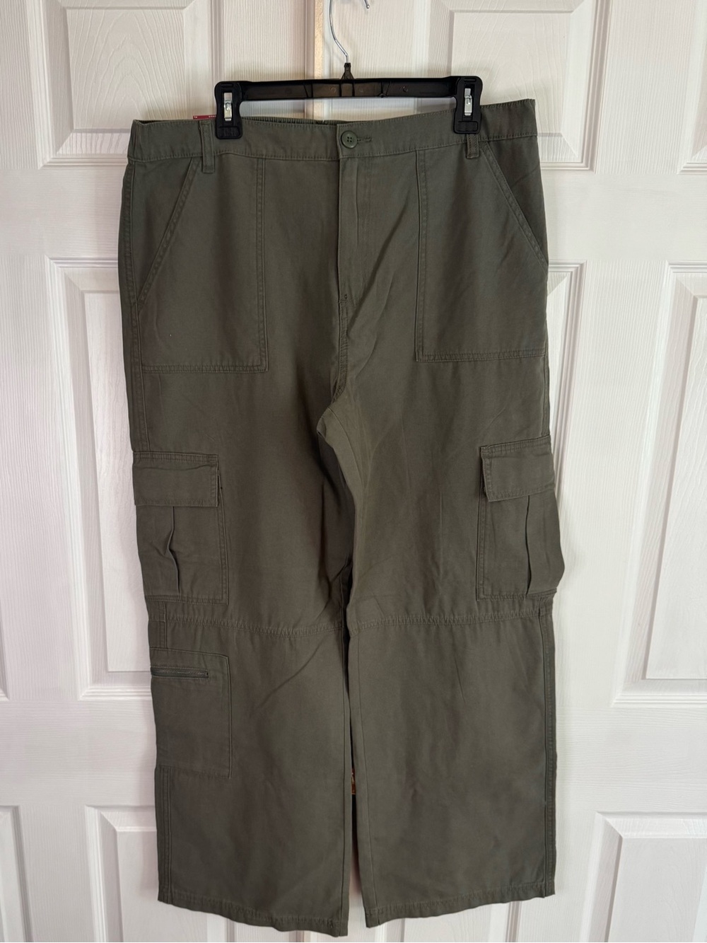 Aeropostale Utility Cargo Pants XL Beetle Green Y2K Straight Leg NWT